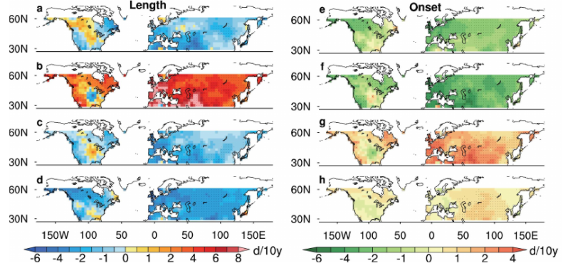 Mapas do mundo mostrando países em cores diferentes de acordo com a temperatura.